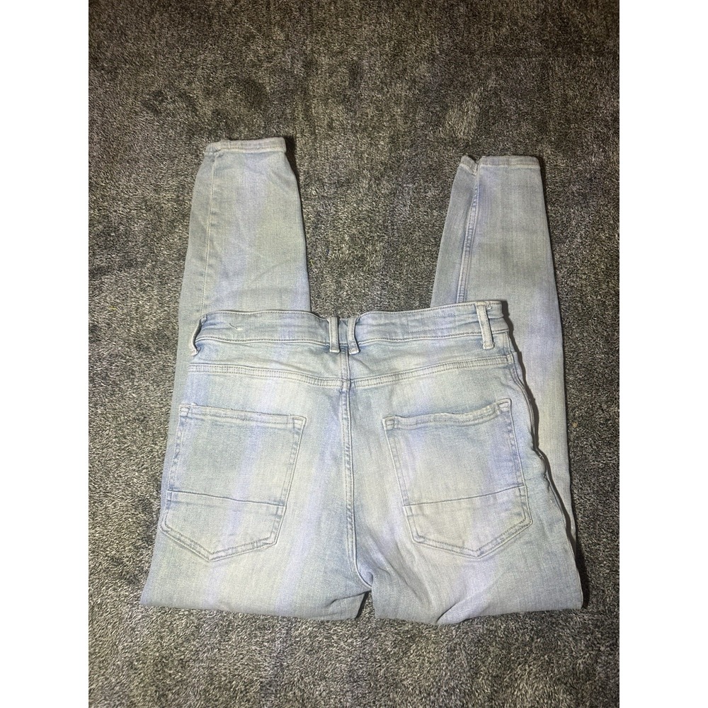 Zara Men's Light Wash Skinny Jeans 31x31 Blue Denim Faded Slim Pants Turkey
